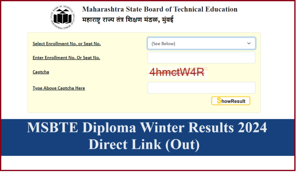 Msbte result winter 2024 link to be Released Soon