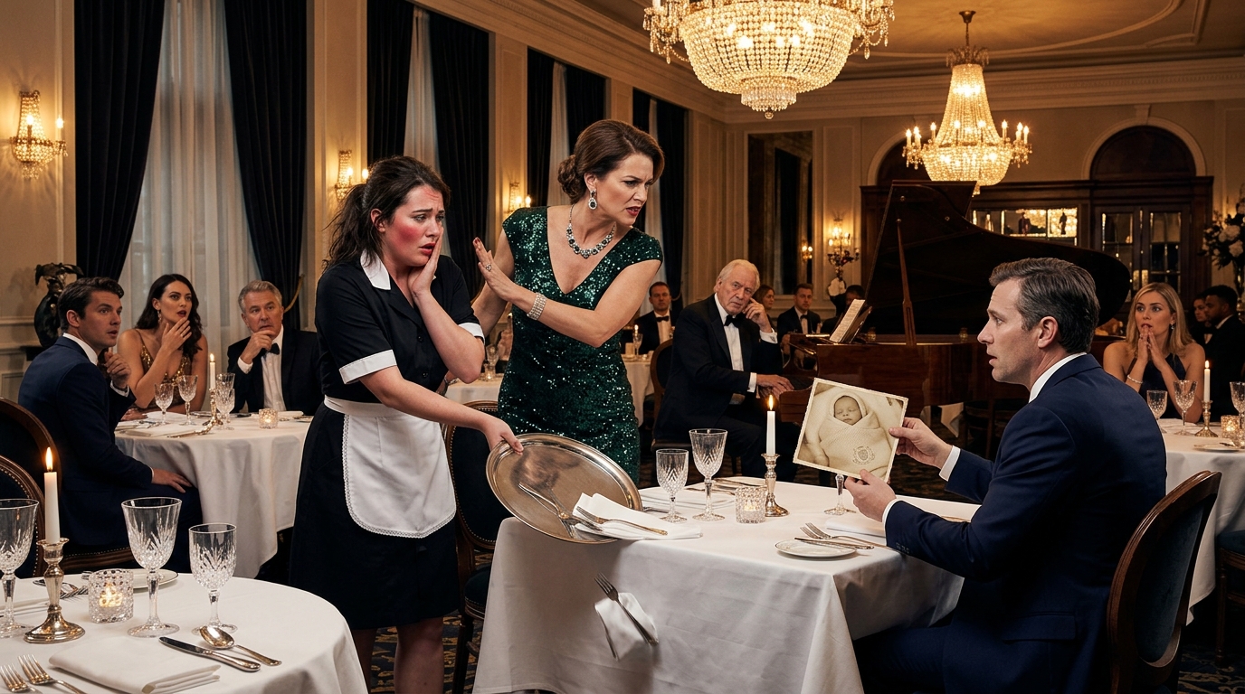 My Wife Slapped a Waitress in a Luxury Restaurant. When the Girl Showed Me an Old Photo, I Uncovered the Heiress My Family Buried Alive.