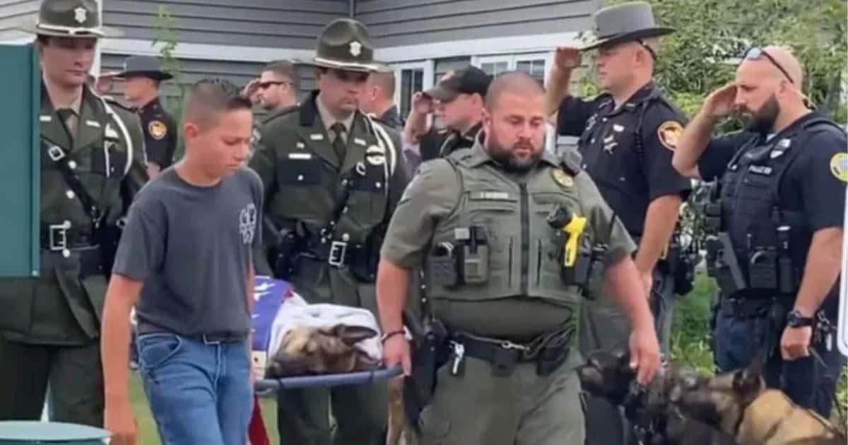 Heartbroken Officers Bid Farewell to K9 German Shepherd After Euthanization
