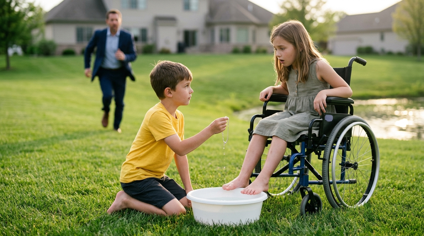 A Barefoot Boy Washed My Daughter’s Feet. When He Found the Silver Ankle Clasp, I Uncovered a Terrifying Betrayal.